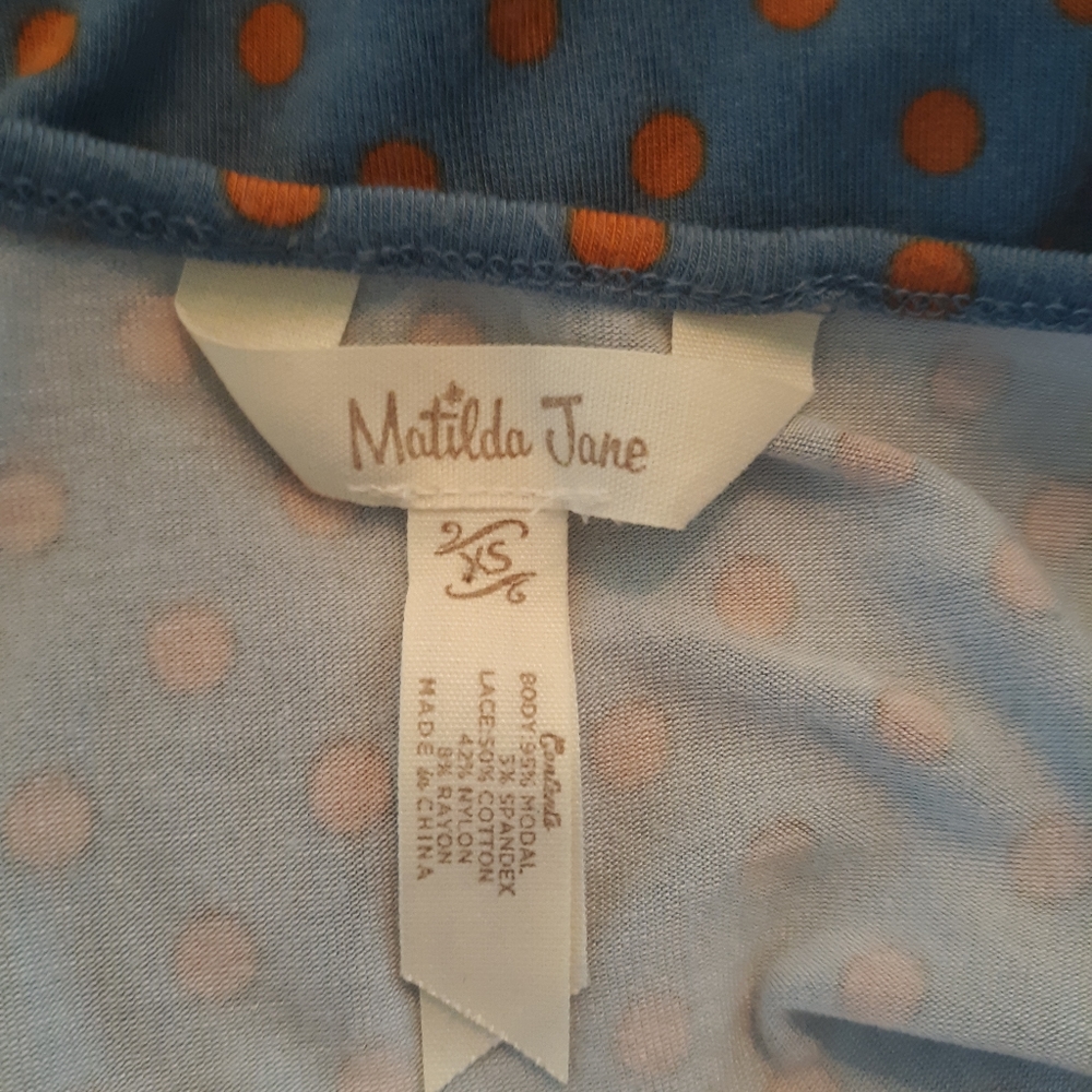 Matilda Jane polka dot lace top blouse sz XS *B - Picture 3 of 5